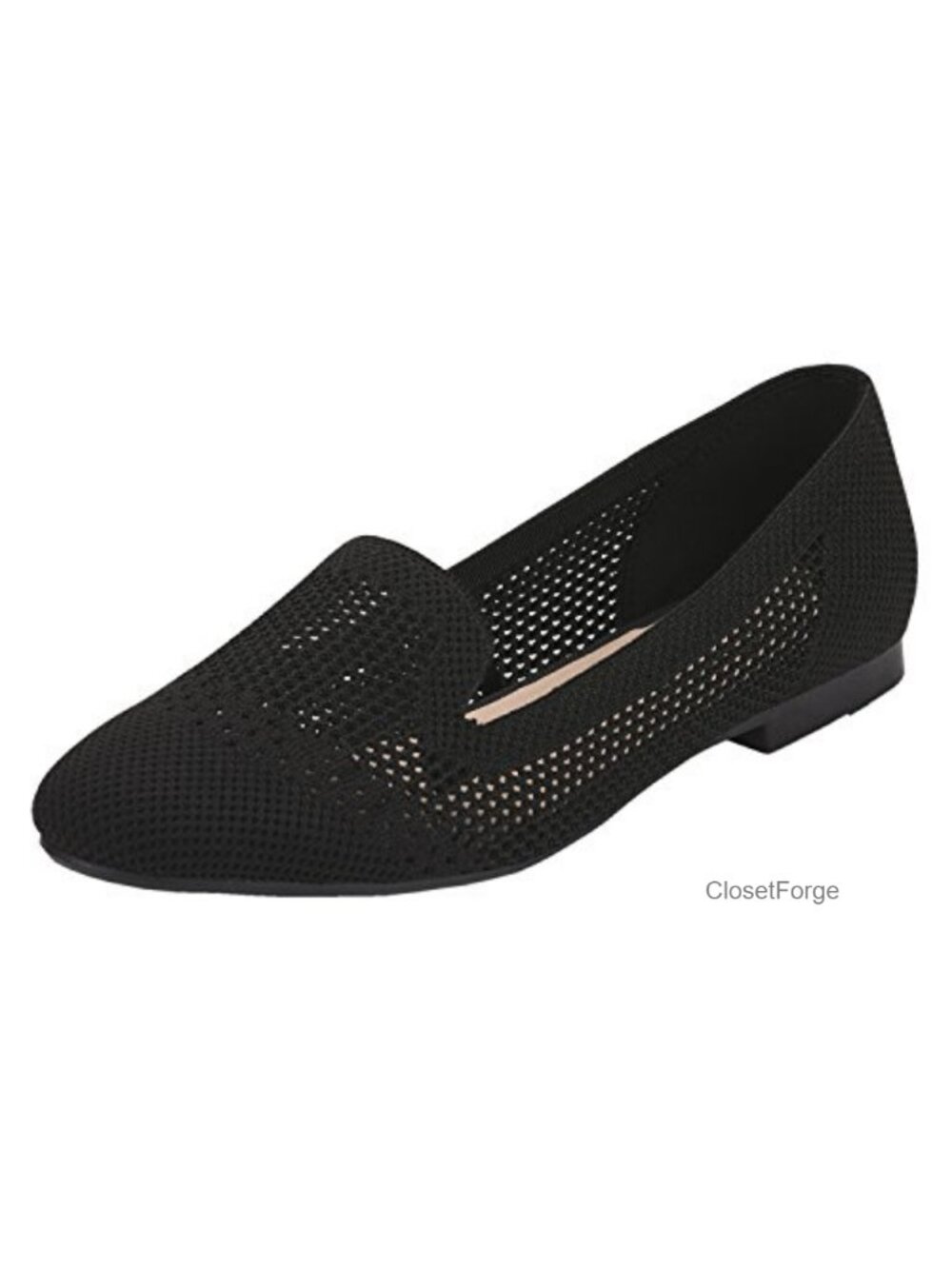Women's Woven Knit Flat Shoes Breathable Slip-On Loafer